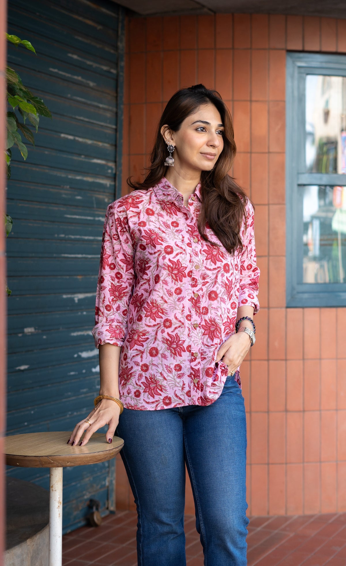 Gulabi Jaipur Block Print Cotton Shirt