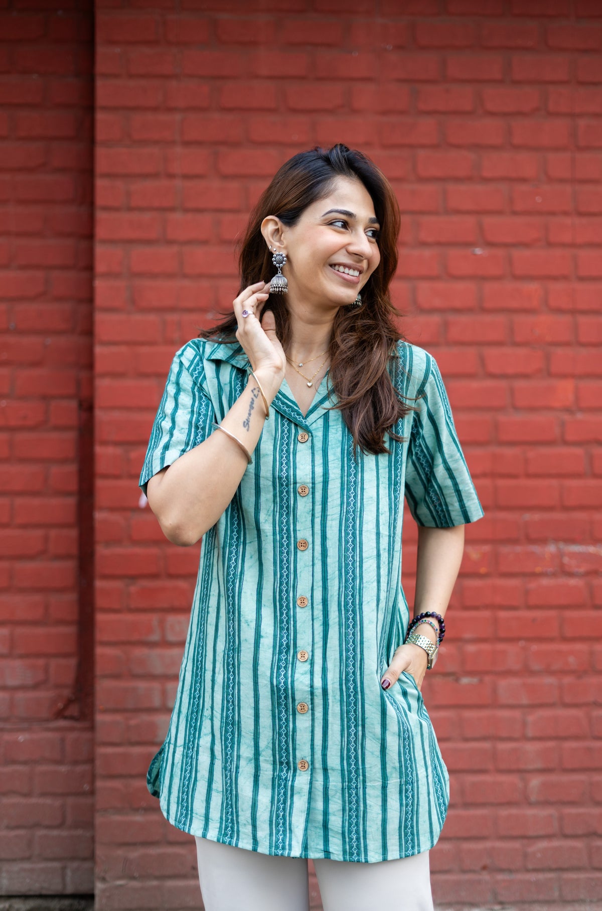 Bagru Breeze Handblock Cotton Shirt Kurti