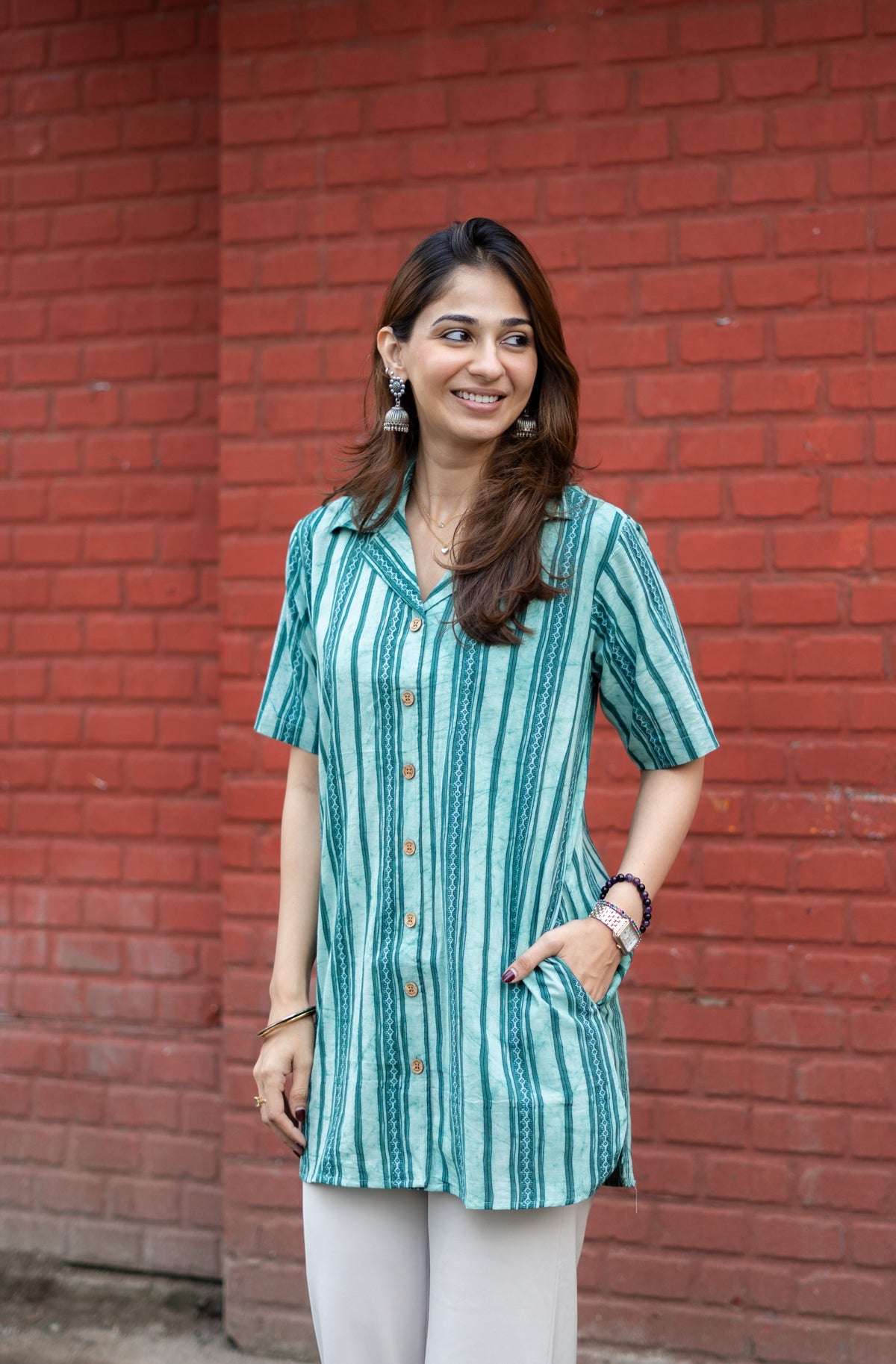 Bagru Breeze Handblock Cotton Shirt Kurti
