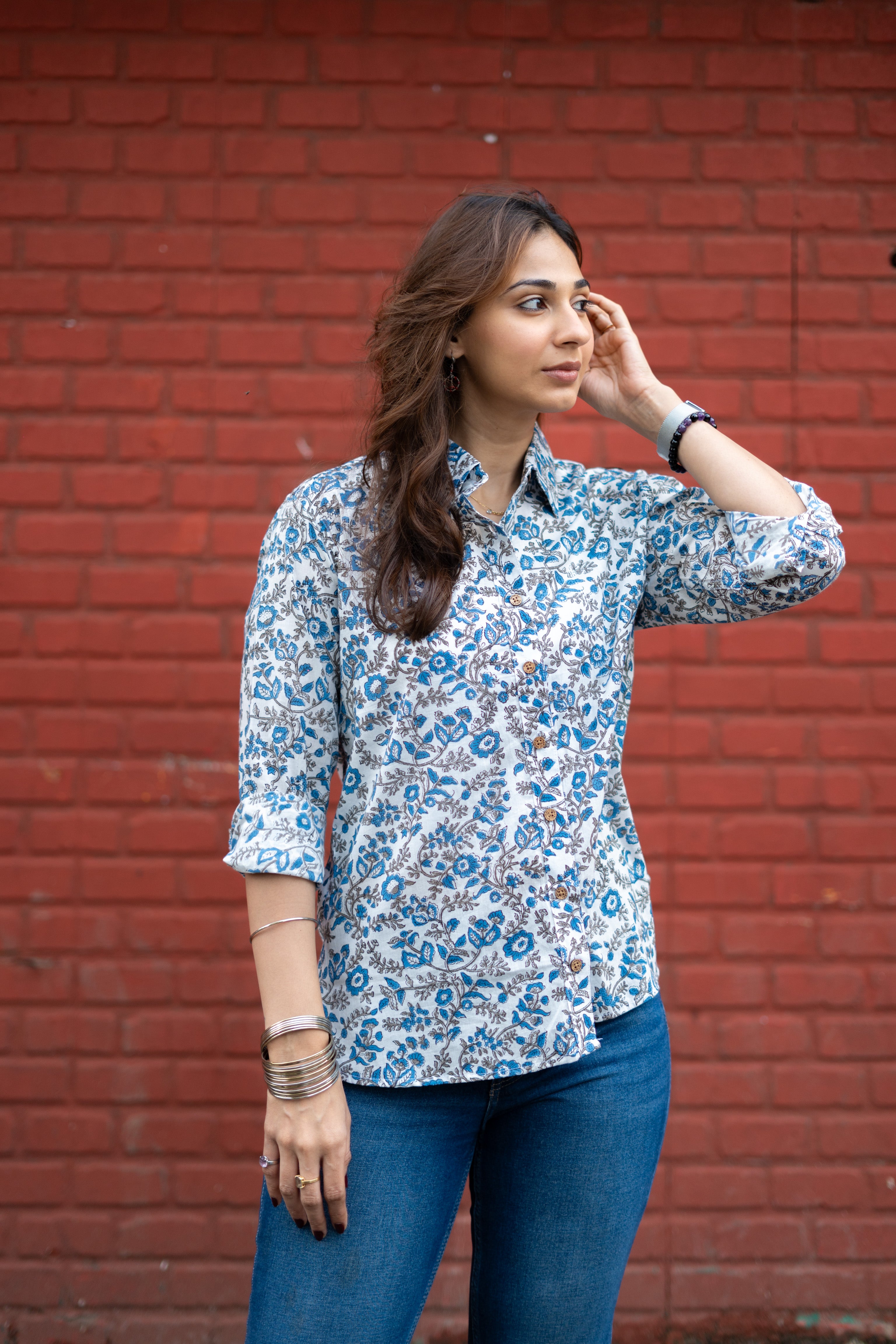 Gulbahar Handblock Cotton Shirt