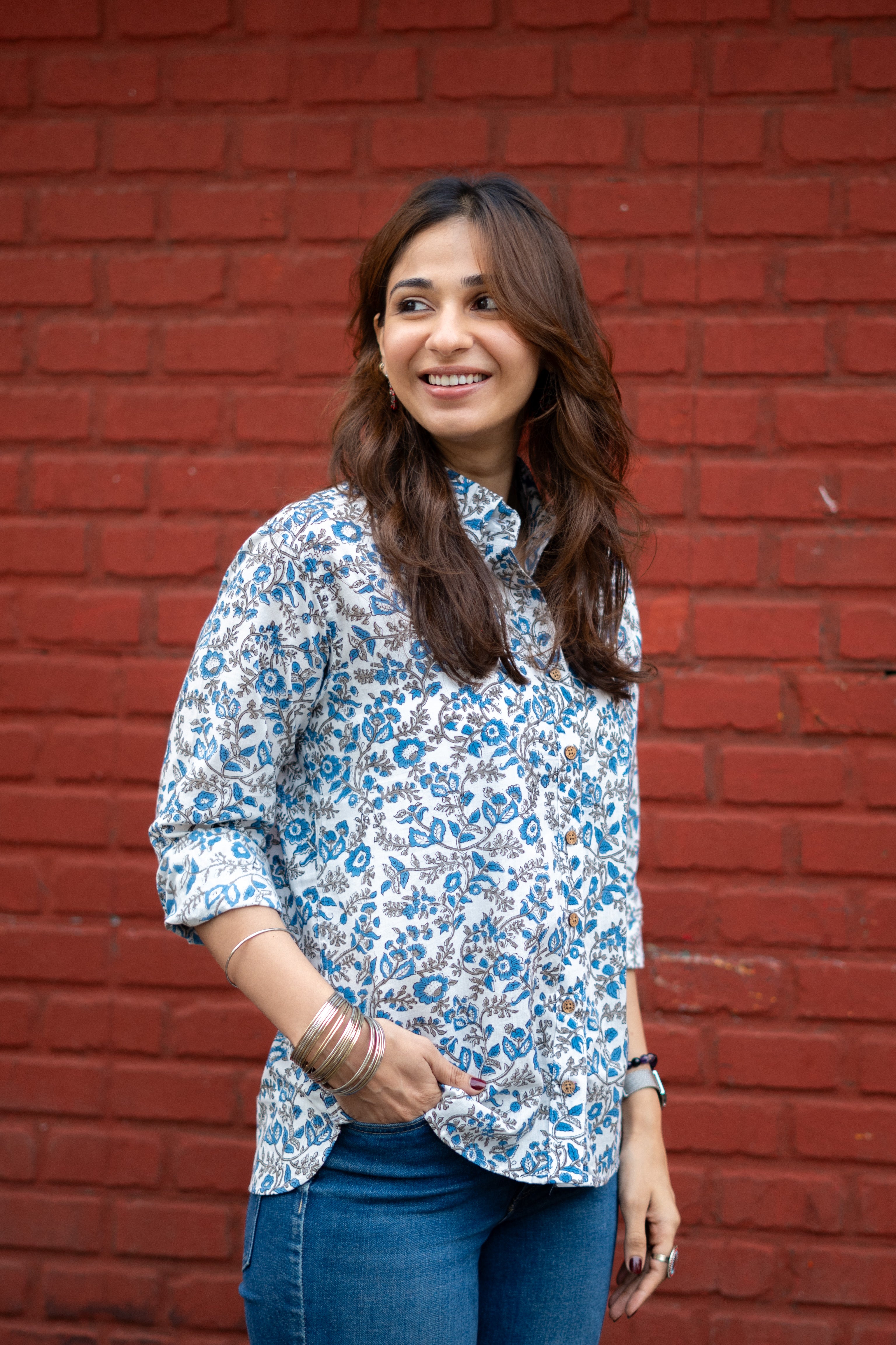 Gulbahar Handblock Cotton Shirt