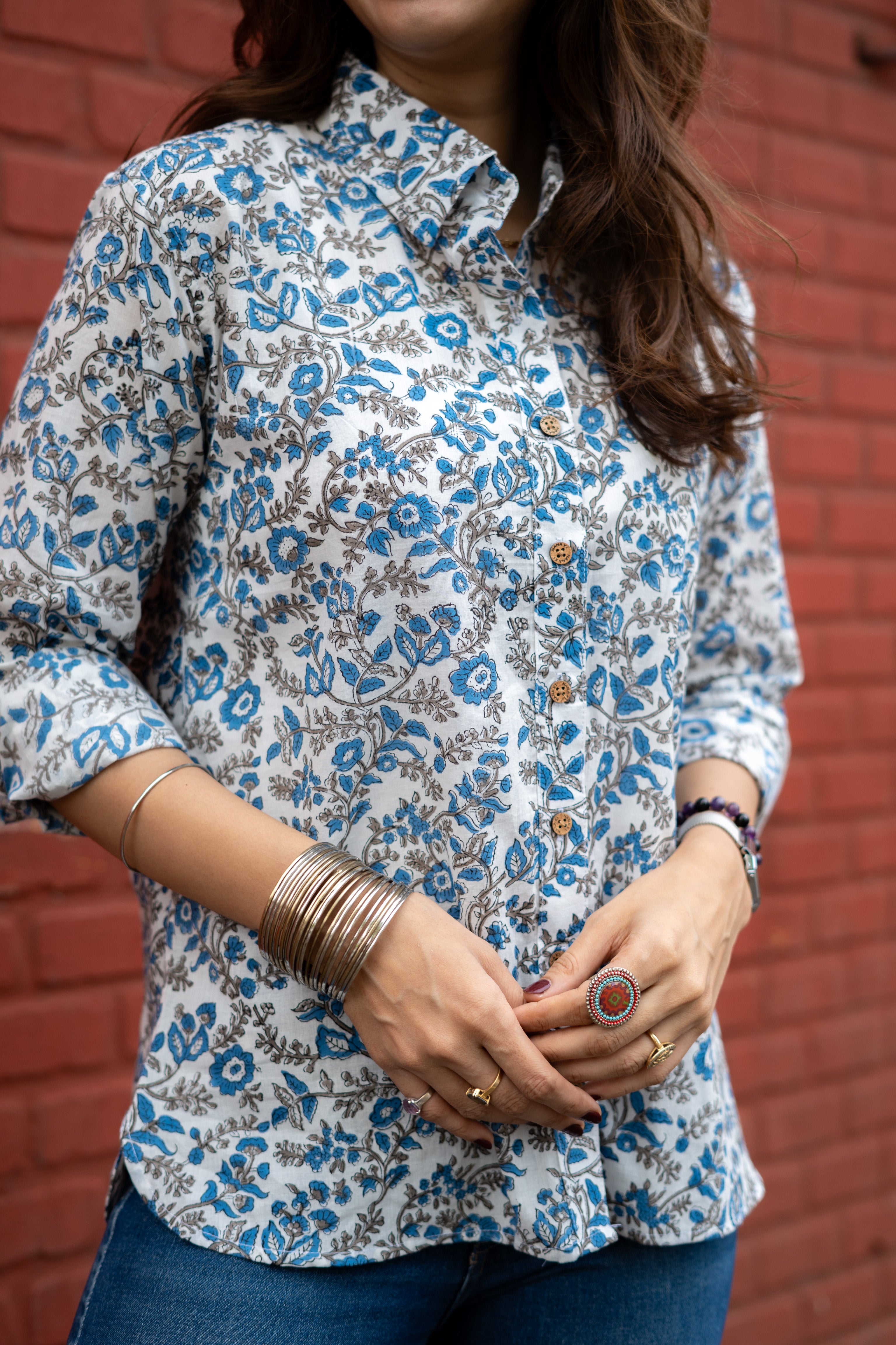 Gulbahar Handblock Cotton Shirt