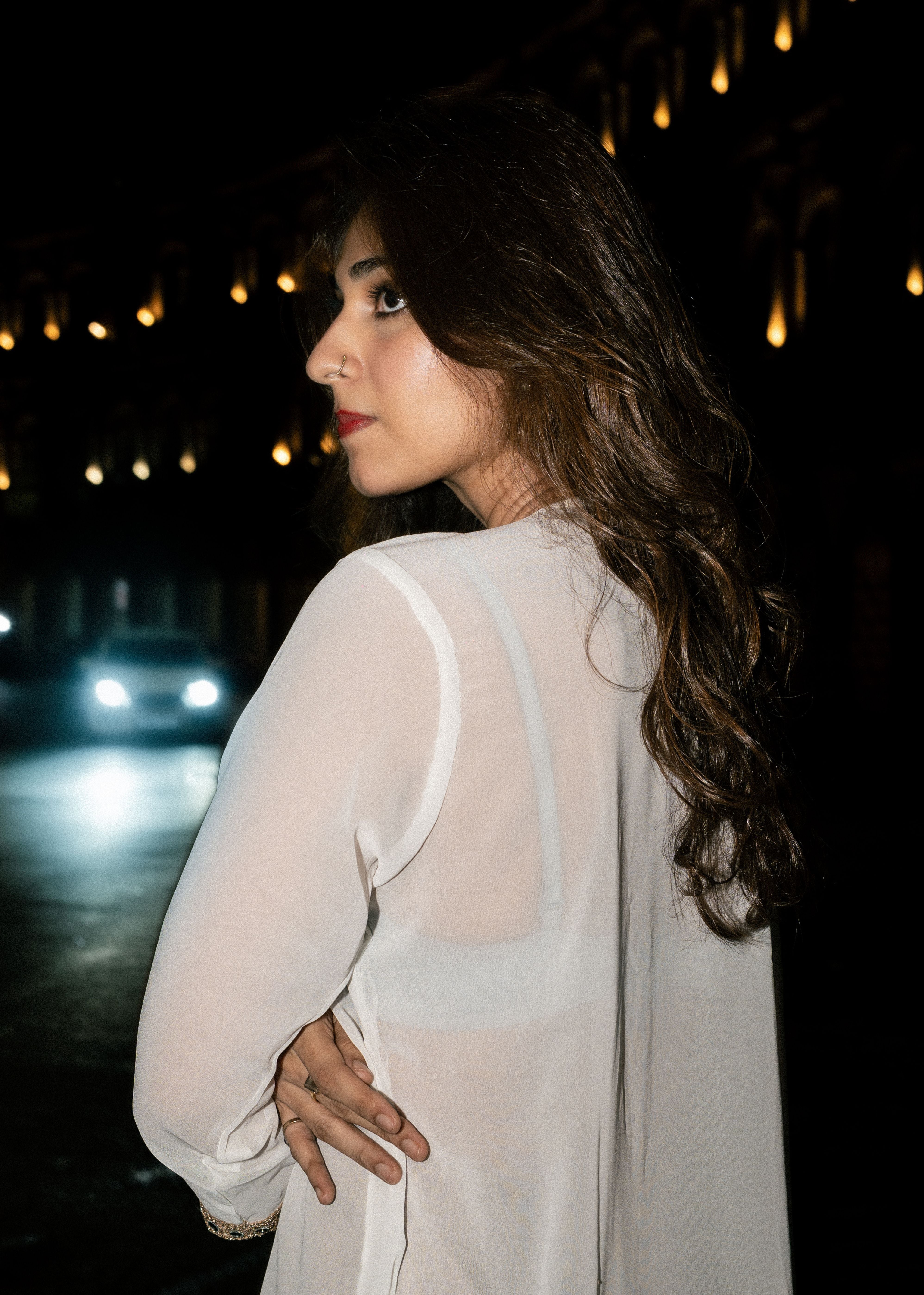 White Cream Aaina Kurti