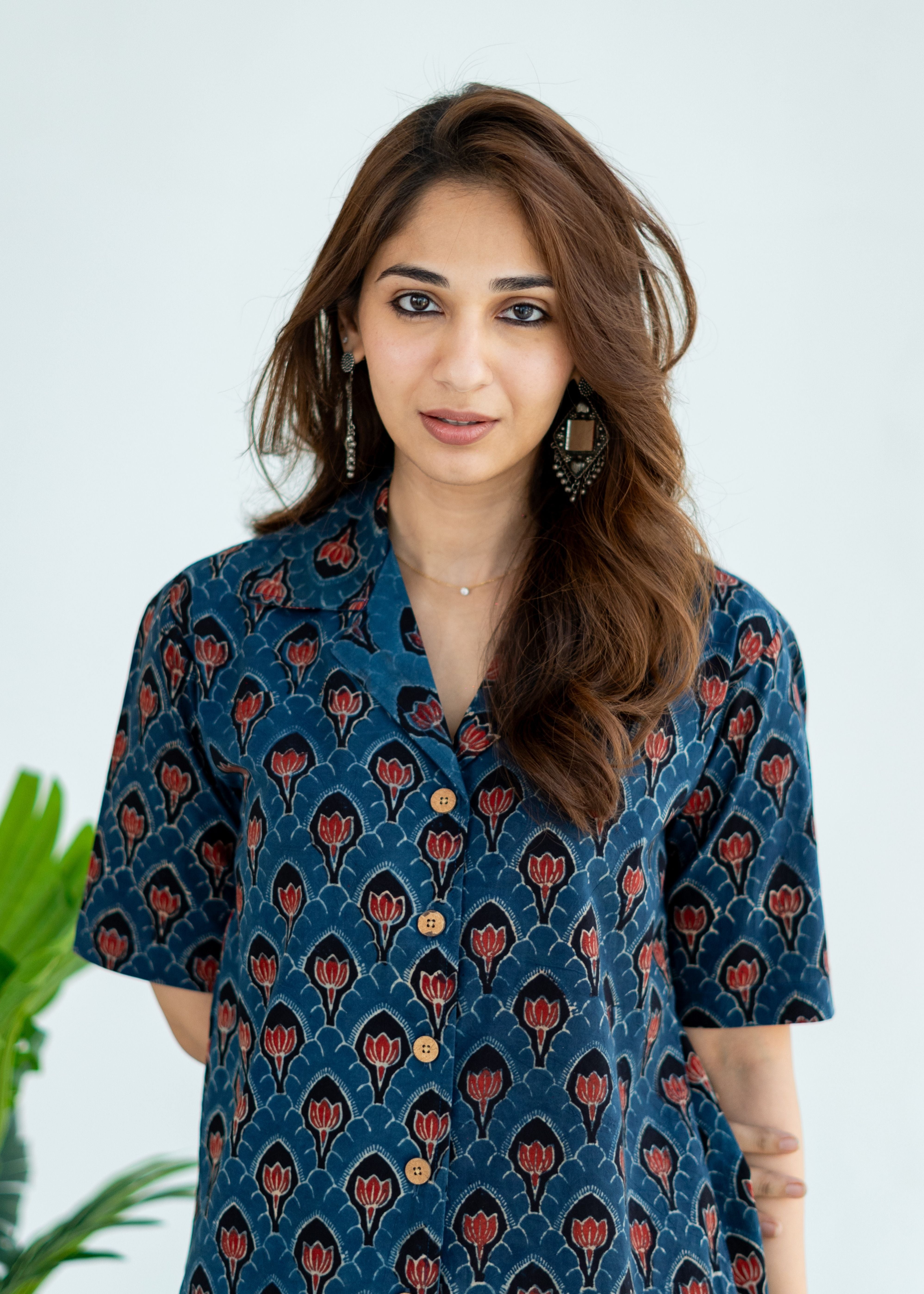 Ajrakh Kamal Handblock Cotton Shirt Kurti
