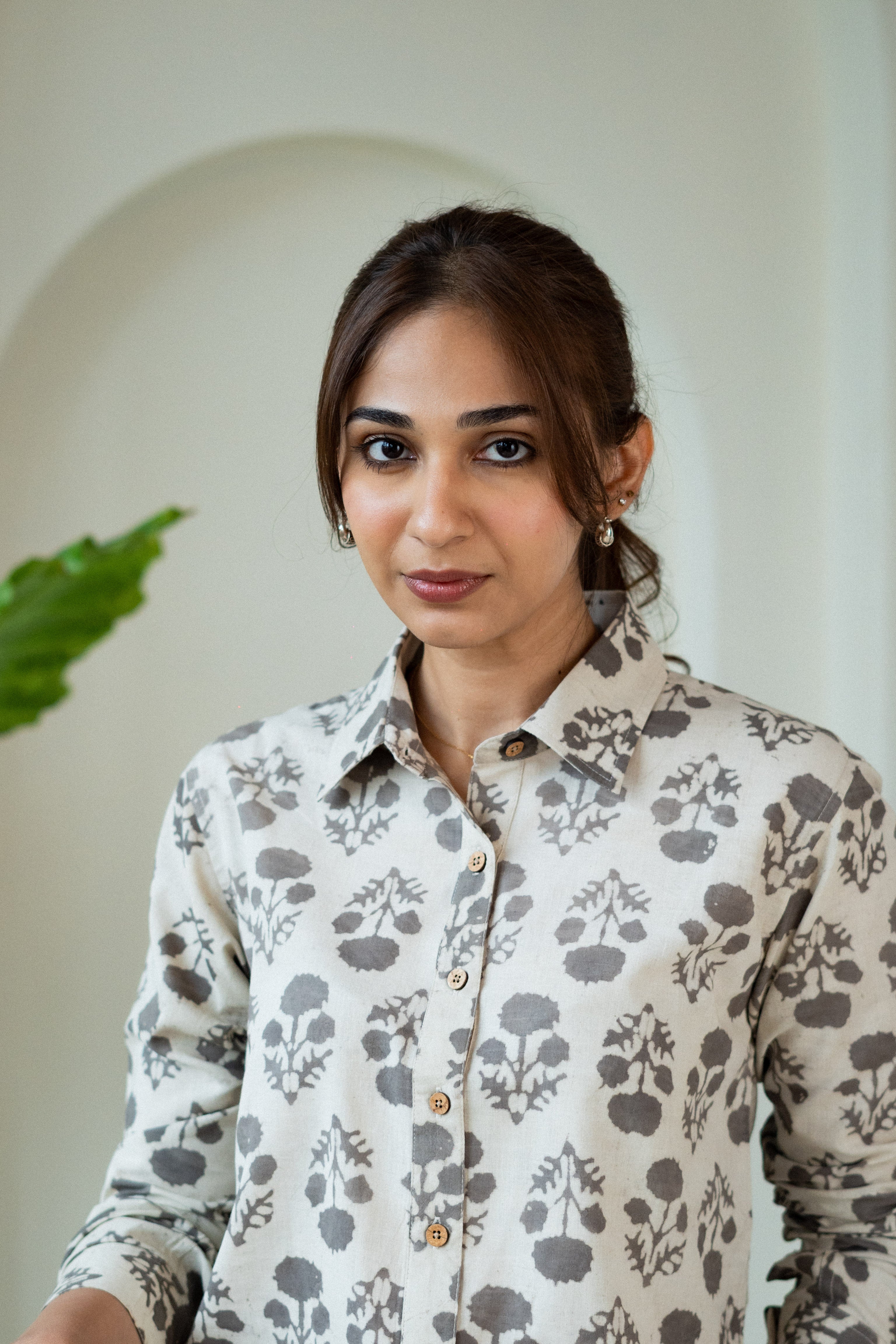 Cream Bagru Mud Handblock Shirt