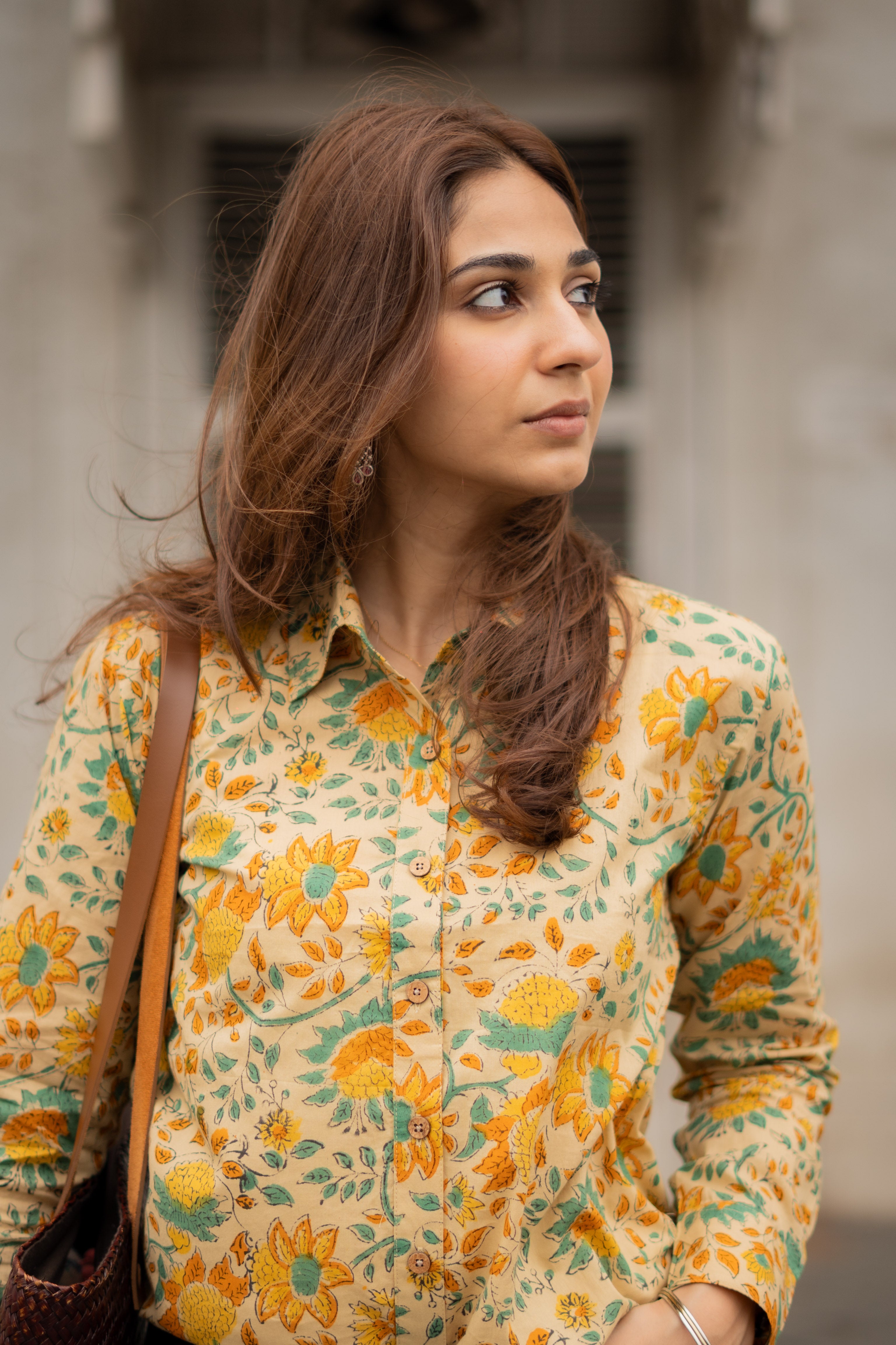 Sunshine Handblock Cotton Shirt