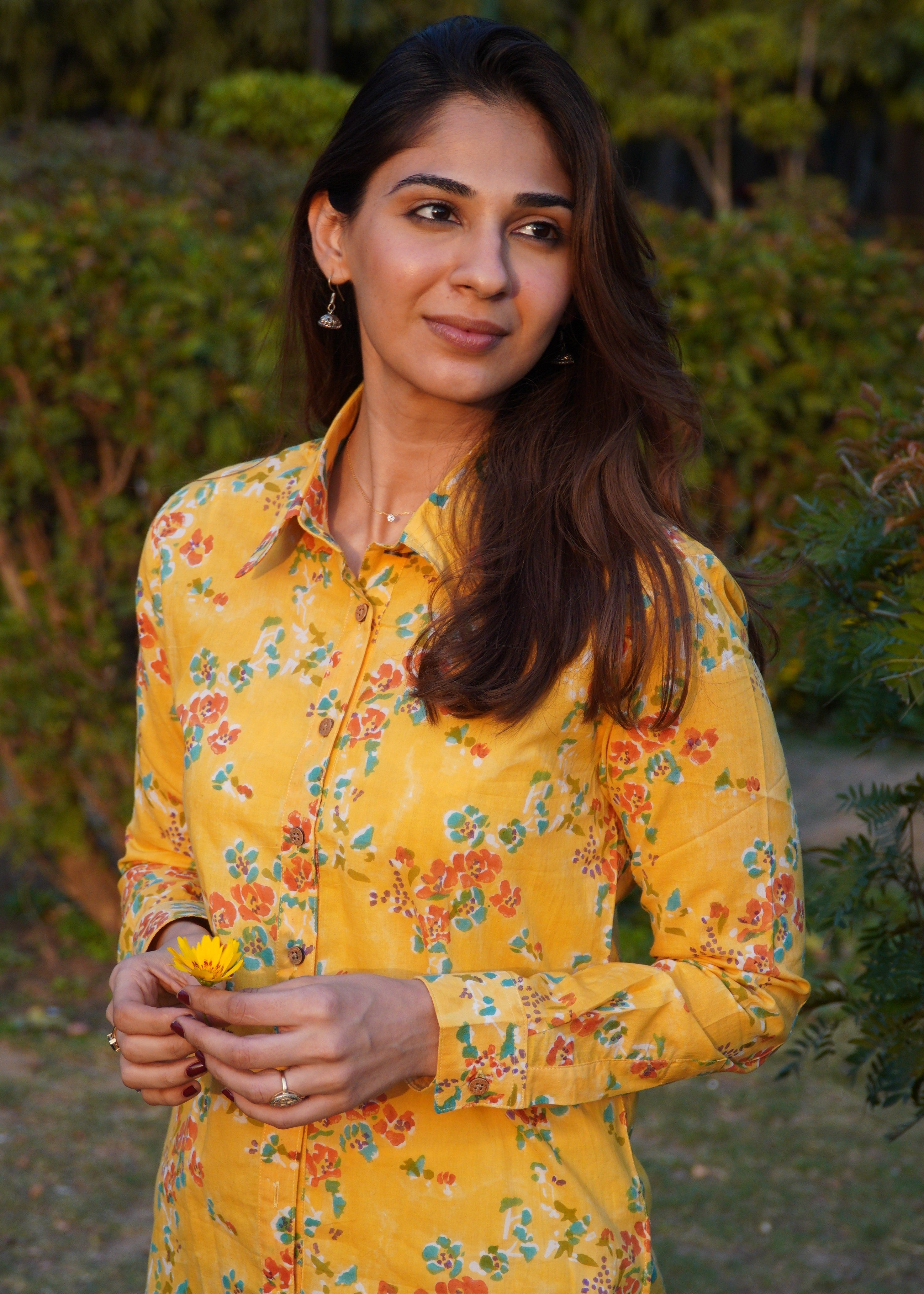 Summer Sunshine Block Print Shirt