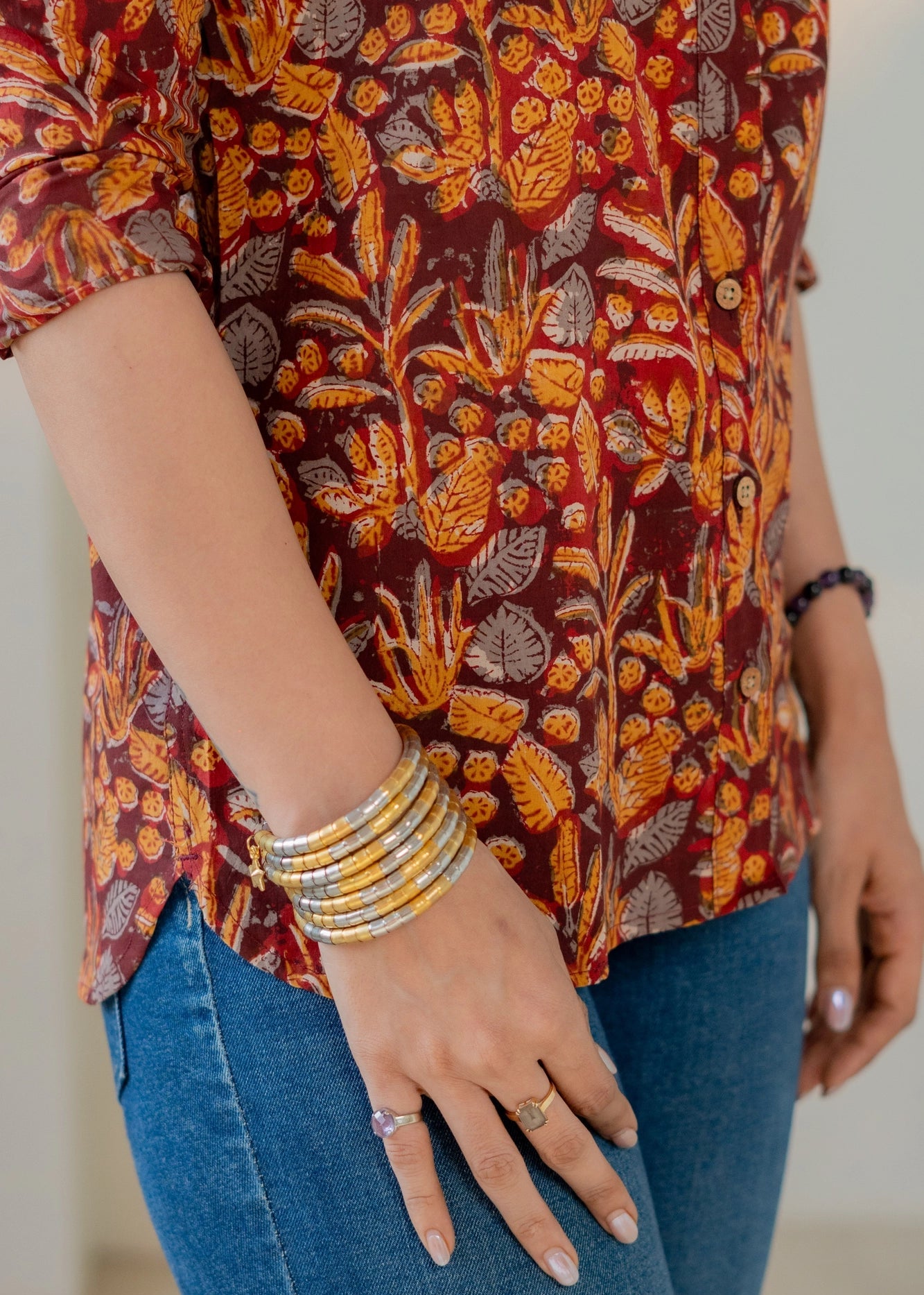 Bagru Garden Block Print Shirt