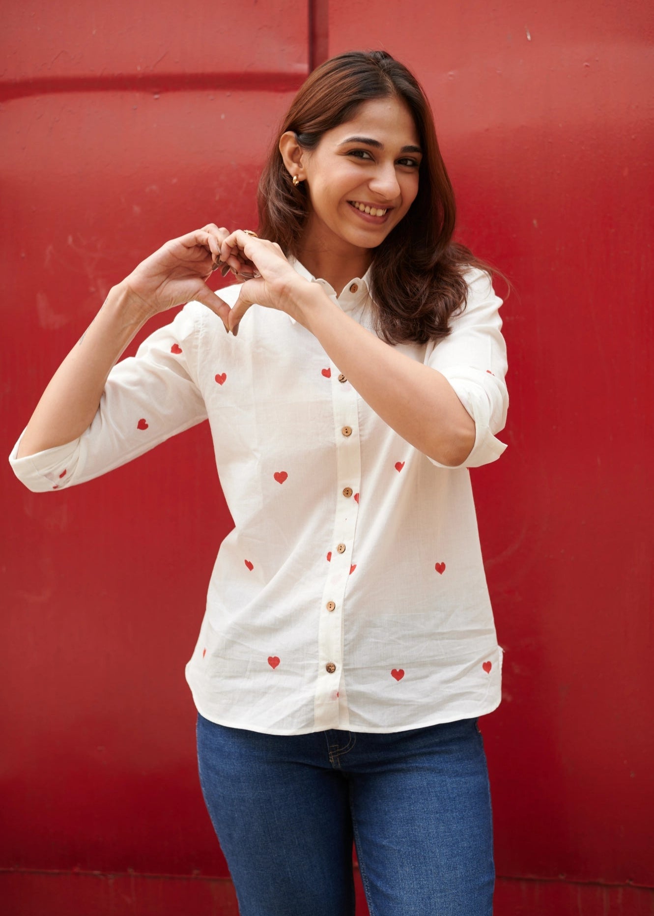 All Hearts HandBlock Shirt